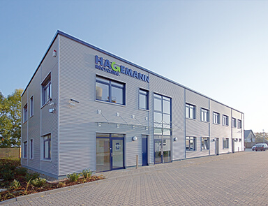 Außenansicht des neuen Bürogebäudes der Hagemann Recycling GmbH